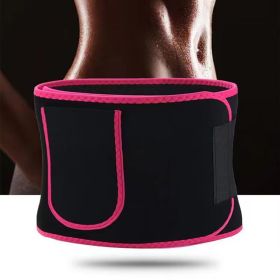 Unisex Waist Trimmer with Phone Pocket Slimming Belt Tummy Toning (Color: Pink)